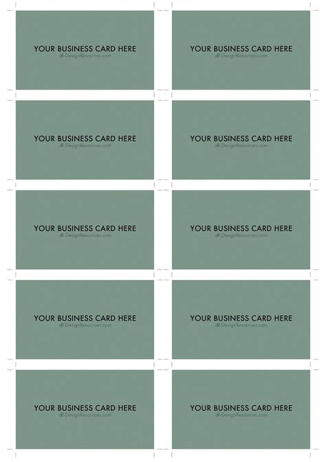 A4 Business Card Template PSD (10 Per Sheet) | Business card template psd, Business card ...