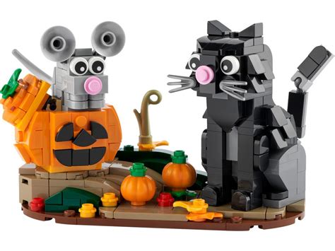 LEGO Saisonnier 40570 pas cher, La souris et le chat d’Halloween