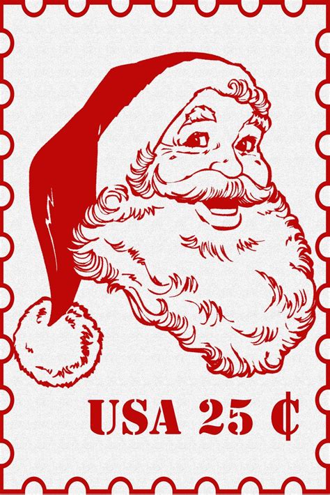 Santa Stamps Printables