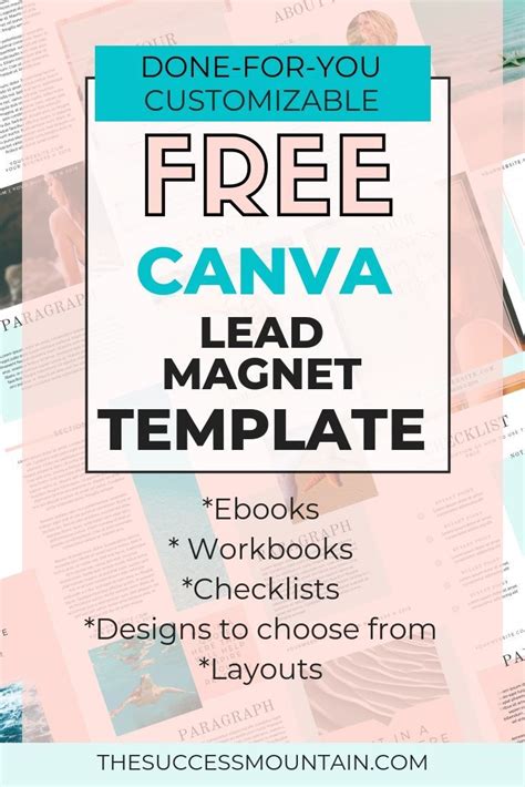 9 High Converting Lead Magnet Examples [+Templates] | The Success Mountain | Workbook design ...