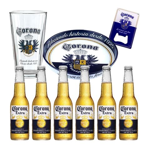 Cerveza Corona Capítulo I 6 botellas de 355 ml c/u + 1 Vaso + 1 ...