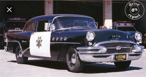 1955 Buick from the tv show "Highway Patrol" Aired from 1955-1959 | Police cars, Old police cars ...