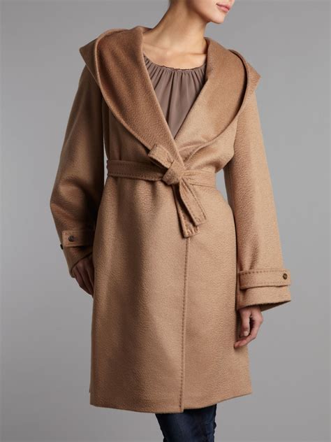 Max mara studio Owear Coat Cashmere in Brown | Lyst