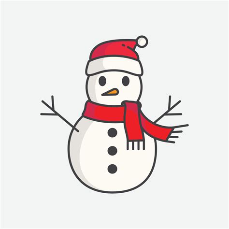 Snowman with hat vector. Snowman icon template. Winter symbol icon ...