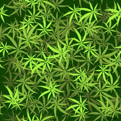 Green Cannabis Leaves Seamless Background Marijuana Pattern - stock ...