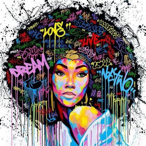 Noe Two Black Women Canvas Wall Art | Street art graffiti, Graffiti art, Street art