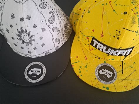 Trukfit Black White & Paint Splatter Yellow hats - Gem