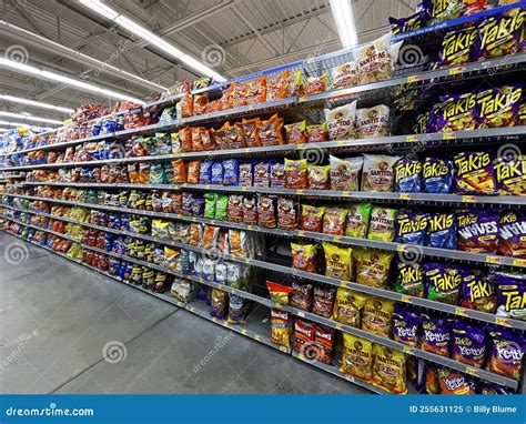 Walmart Grocery Store Interior Potato Chip Section Side View Editorial ...