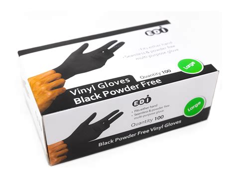 EDI Black Vinyl Gloves (Large) - Walmart.com - Walmart.com