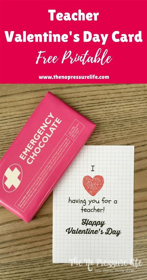 Printable Teacher Valentine Cards