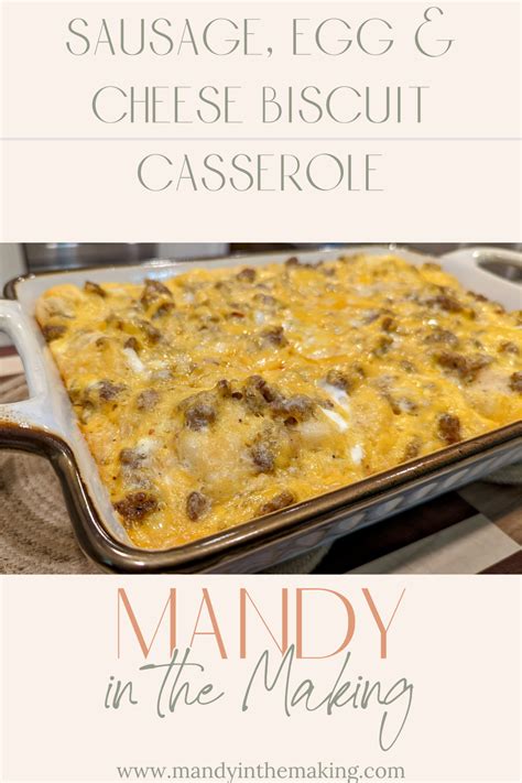 Sausage, Egg and Cheese biscuit Casserole — Mandy in the Making | Meals & More on YouTube