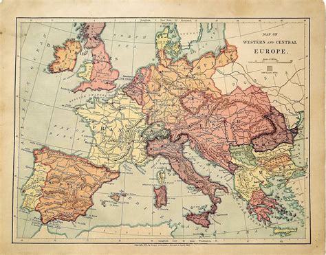 Map Of Europe 1890 - Draw A Topographic Map