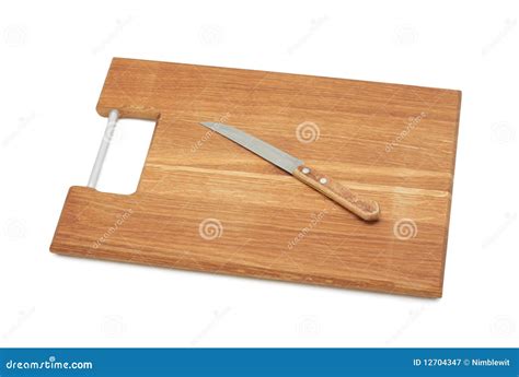 Chopping Board And Knife, Isolated Royalty Free Stock Photography - Image: 12704347