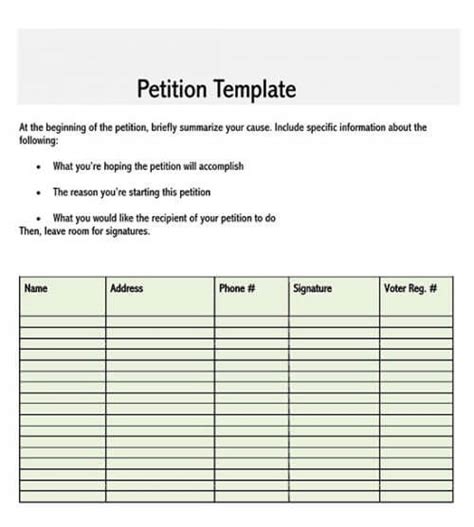 20+ Free Petition Templates & Forms (Editable)