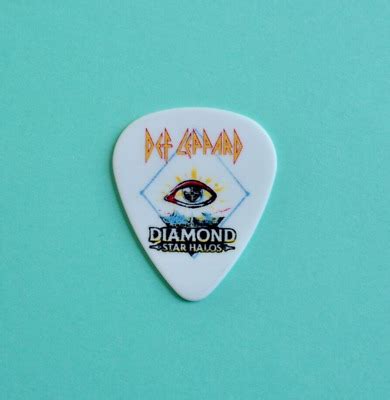 MEGA RARE Def Leppard Rick Allen Signature Diamond Star Halos Guitar Pick 2022 | eBay