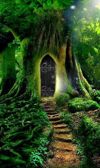 Enter through the magical door | Fantasy landscape, Magical places ...