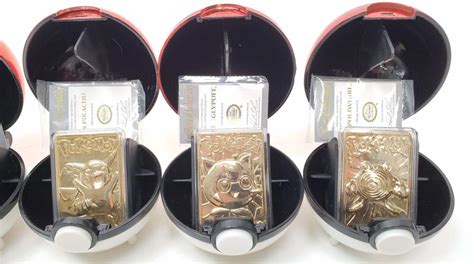 Lot - (6) 1999 Pokémon 23K Gold Plated Trading Cards