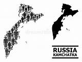 Vector People Mosaic Map Of Kamchatka Peninsula And Solid Stock  sketch template