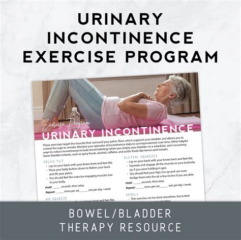 Urinary Incontinence Exercise Program – Therapy materials for speech, occupational, and physical ...