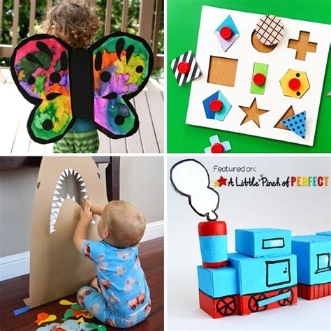 50 + Clever Cardboard Box Boredom Buster Kids Activities - A Little ...