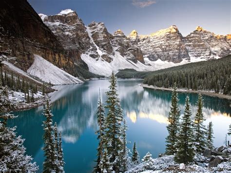 Moraine Lake Winter Wallpaper download - Christmas HD Wallpaper - Appraw