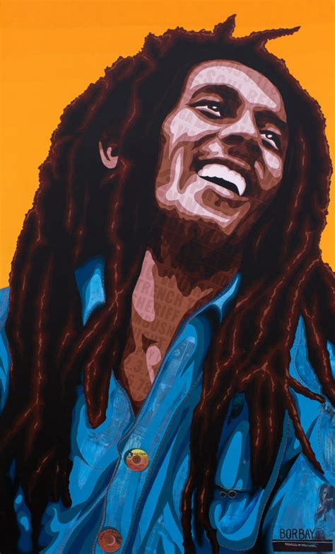 Bob Marley Collage Painting - BORBAY