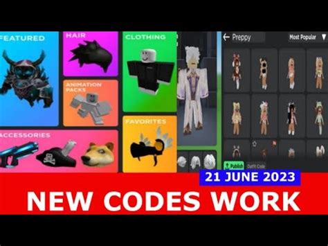 *NEW CODES* Catalog Avatar Creator ROBLOX | June 21, 2023 - YouTube