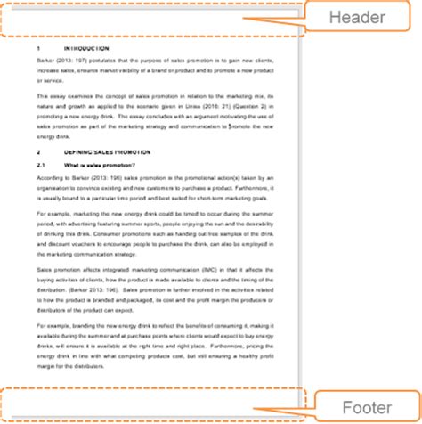 How to insert a header or footer tutorial - MS Word 2016