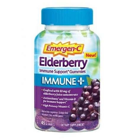 Emergen C Elderberry Immune Plus 45 Gummies