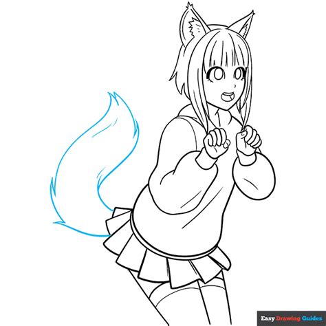 How to Draw an Anime Wolf Girl - Easy Step by Step Tutorial