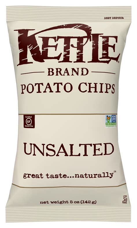 Kettle Brand Potato Chips, Unsalted Kettle Chips, 8.5 Oz - Walmart.com - Walmart.com