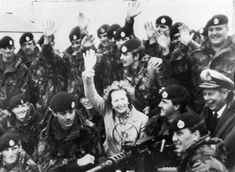 Margaret Thatcher in Falkland Islands after Argentina's surrender, 1983 - Rare Historical Photos