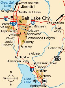 Salt Lake City Utah Map Usa | Time Zones Map