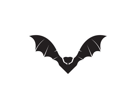 Bat black logo template white background icons app 579371 Vector Art at Vecteezy