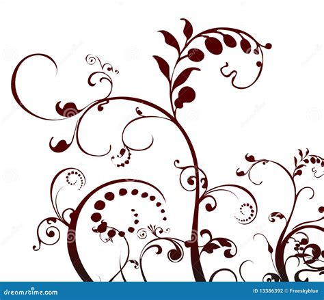 Plant and vines pattern stock illustration. Image of beautiful - 13386392