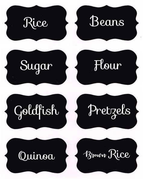 Set of 8 Customized Food Pantry Labels | Etsy | Pantry labels, Chalkboard pantry labels, Spice ...
