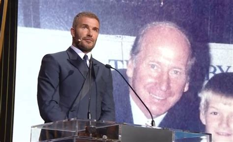 David Beckham pays tribute to Sir Bobby Charlton at Ballon d'Or ceremony