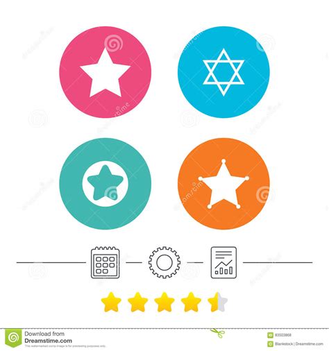 Star of David Icons. Symbol of Israel. Stock Vector - Illustration of ...