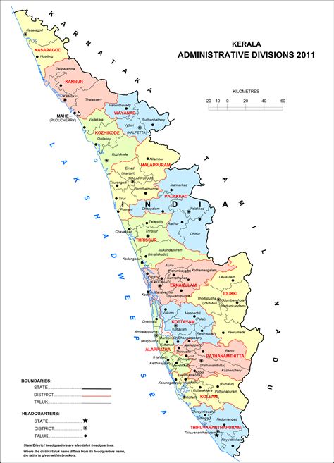 High Resolution Map of Kerala [HD] - BragitOff.com