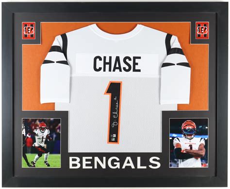 Ja'Marr Chase Signed Custom Framed Jersey Display (Beckett & Chase ...