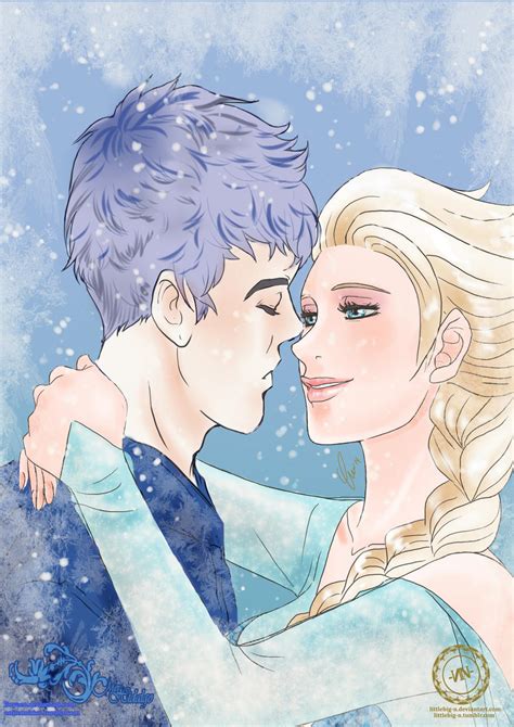 Collab:Jack Frost+Elsa by Linyaen on DeviantArt