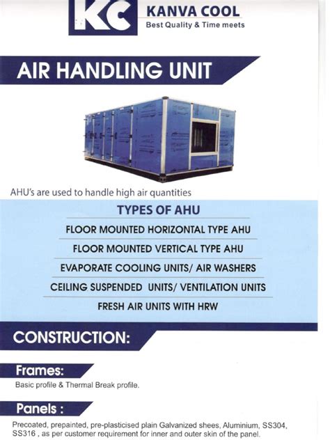 Air Handling Units CatalogueS | PDF