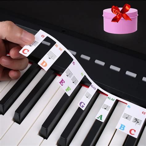 Buy Piano Keyboard Stickers for Beginners,61 Key Kids Keyboard Electronic Piano Notes Stickers ...