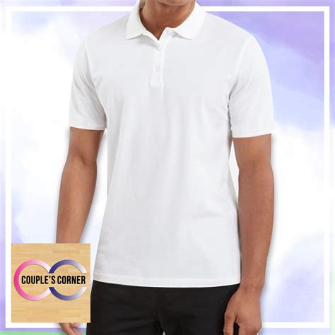 White Polo T shirt Collared T shirt Unisex For men Yalex Red Label | Lazada PH