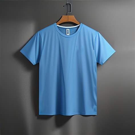 Premium Photo | Casual blue mockup blank tshirt