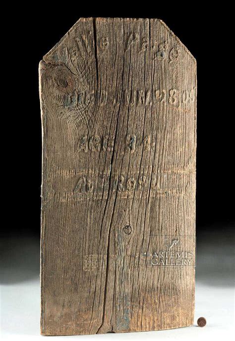 American Wooden Grave Marker - Dated 1905