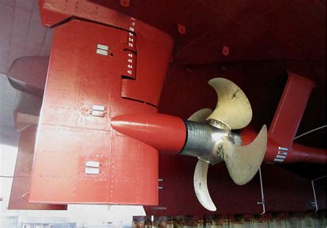 A screw propeller; most popular for its durability and efficiency. Allowing ships to move faster ...