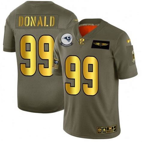 Rams Aaron Donald Golden Retro Salute To Service Limited Jersey – US ...