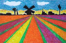 Image result for tulip fields perspective drawing | Art, Spring art projects, Windmill art