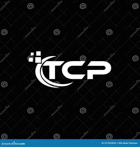 TCP Letter Logo Design on Black Background. TCP Creative Initials ...